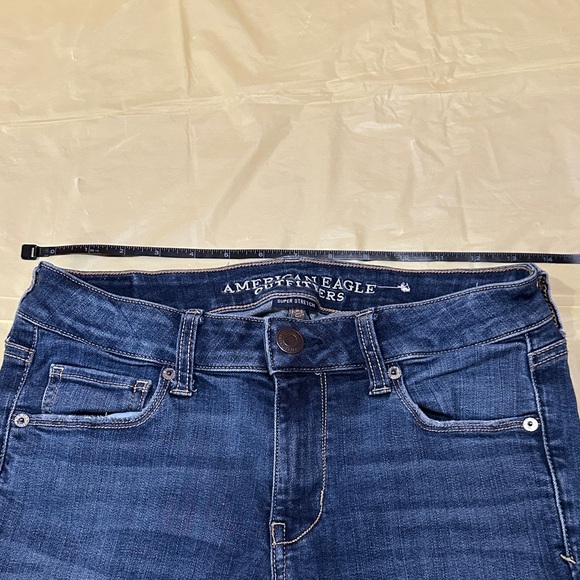 American Eagle Outfitters Women's Dark Blue Skinny Jeans Size 4 - Picture 5 of 7